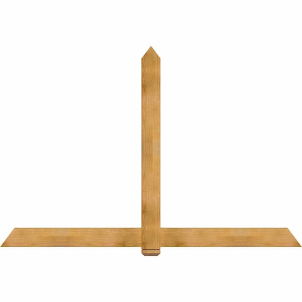 Ekena Millwork Eugene Rough Sawn Timber Gable Bracket, Western Red Cedar, 96"W x 64"H x 2"D x 6"F, 16/12 Pitch GBW096X64X0206EUG00RWR - main